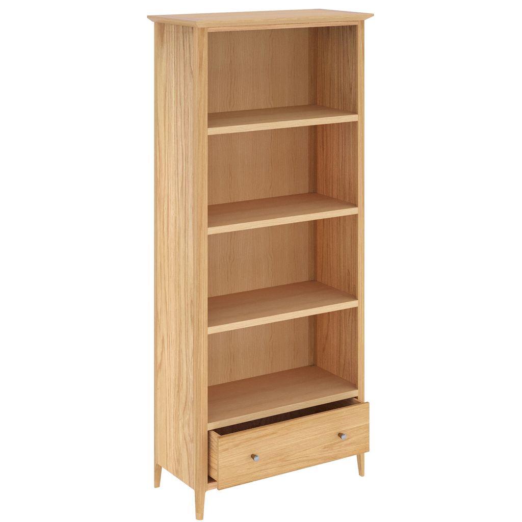 Saxon 4 Shelf 1 Drawer Large Bookcase