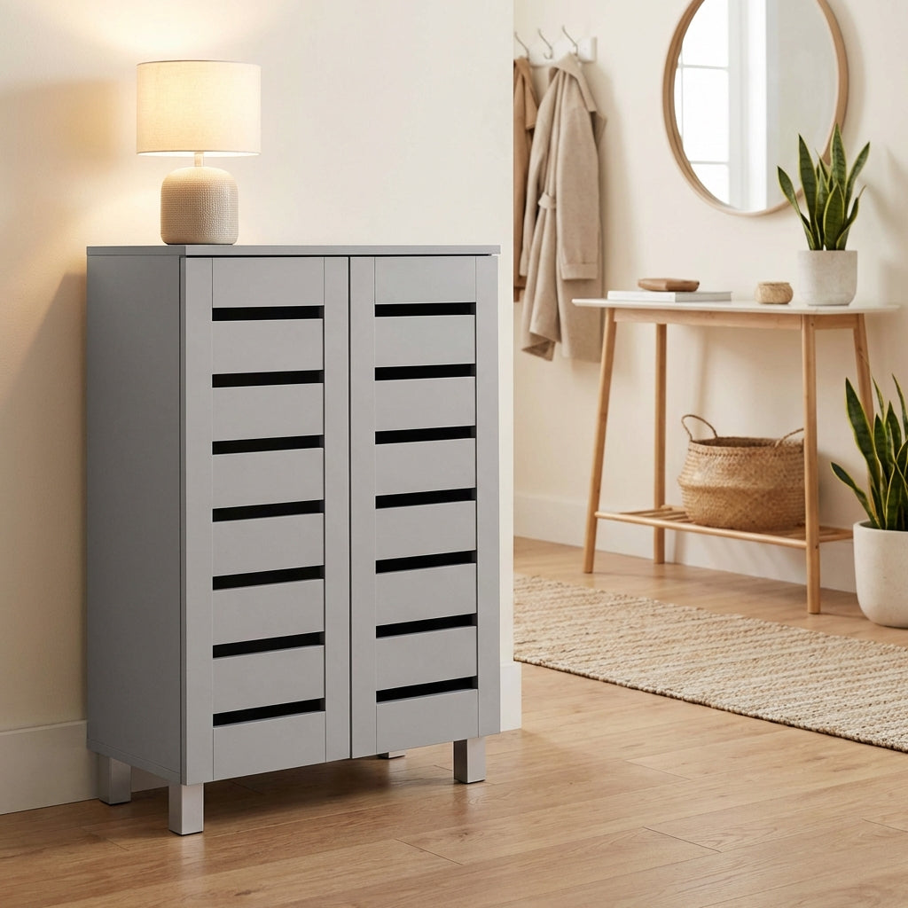 Euston Modern 2 Door Shoe Storage Cabinet
