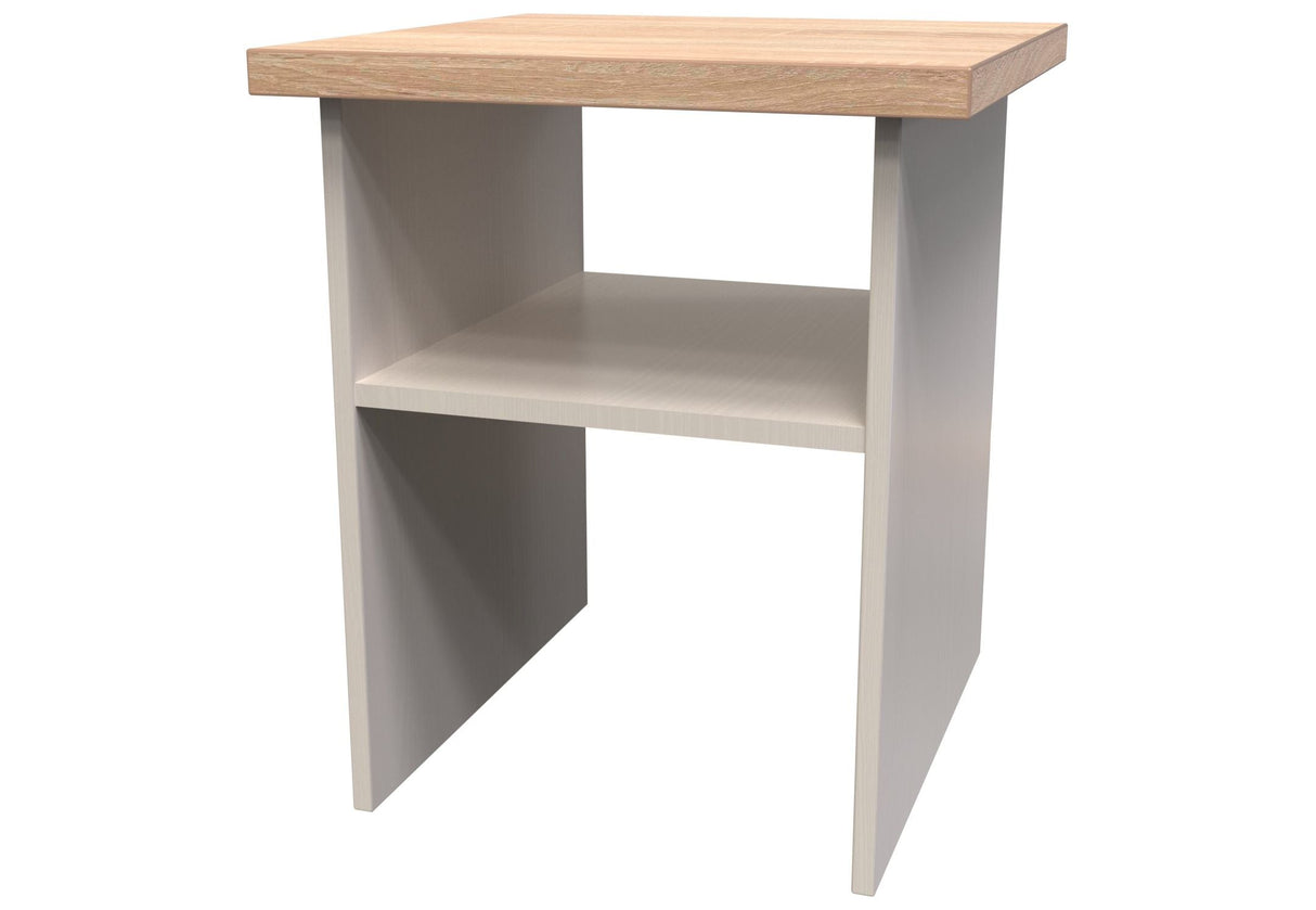 Vienna Lamp Table with Shelf and Oak Top