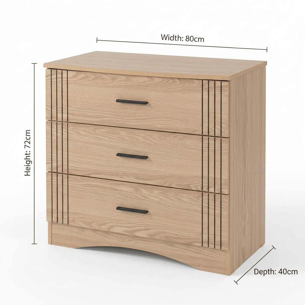Tessa 3 Drawer Chest of Drawers