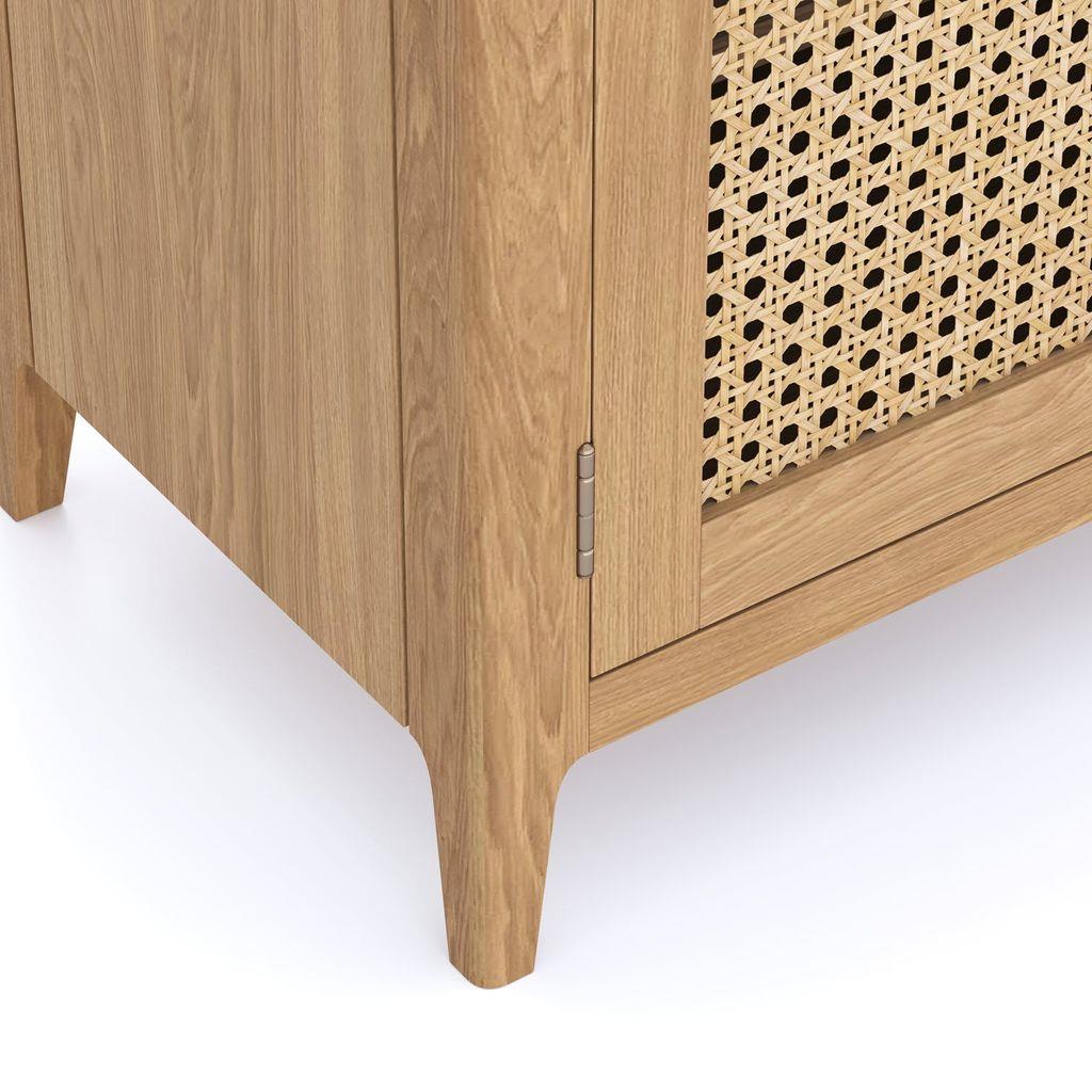 Cypress 2 Door Rattan Cabinet