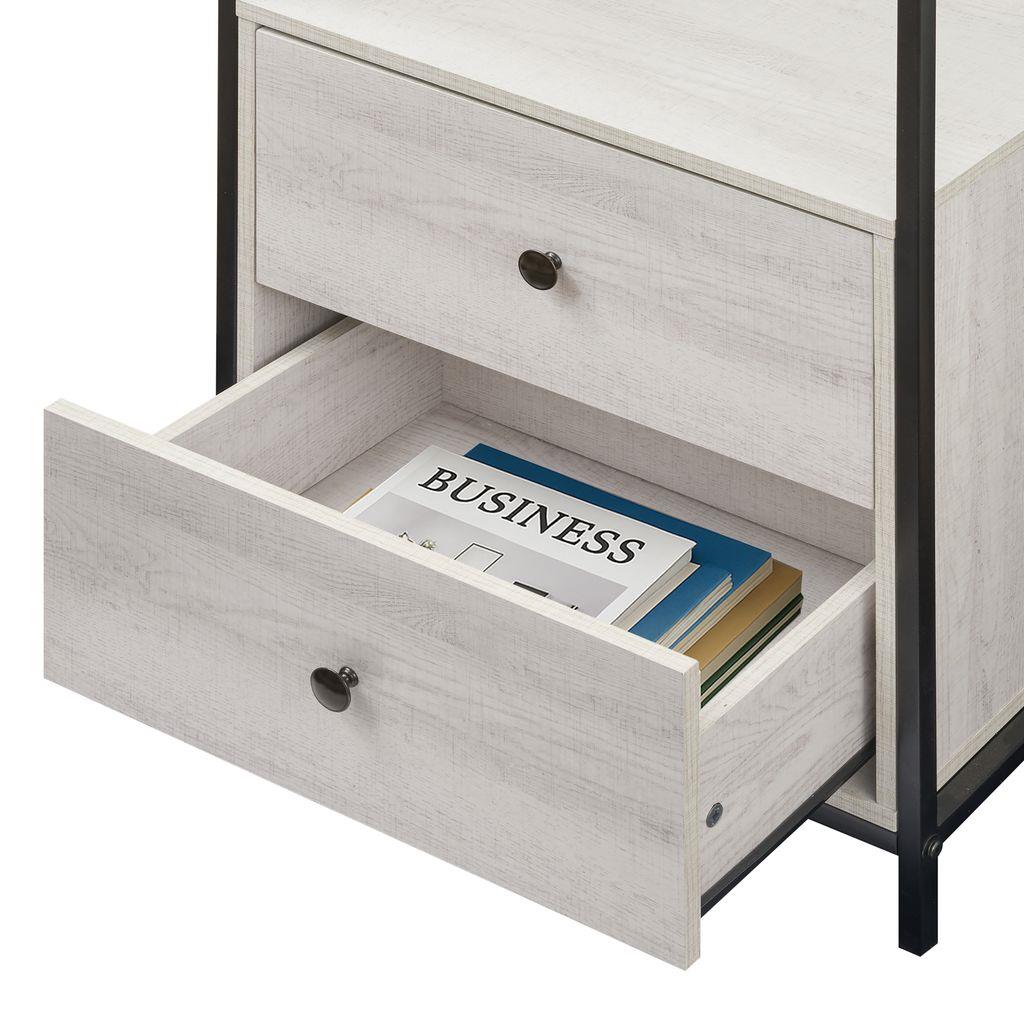 Alva Open Wardrobe Clothes Rail with 2 Drawers & 4 Shelves Set