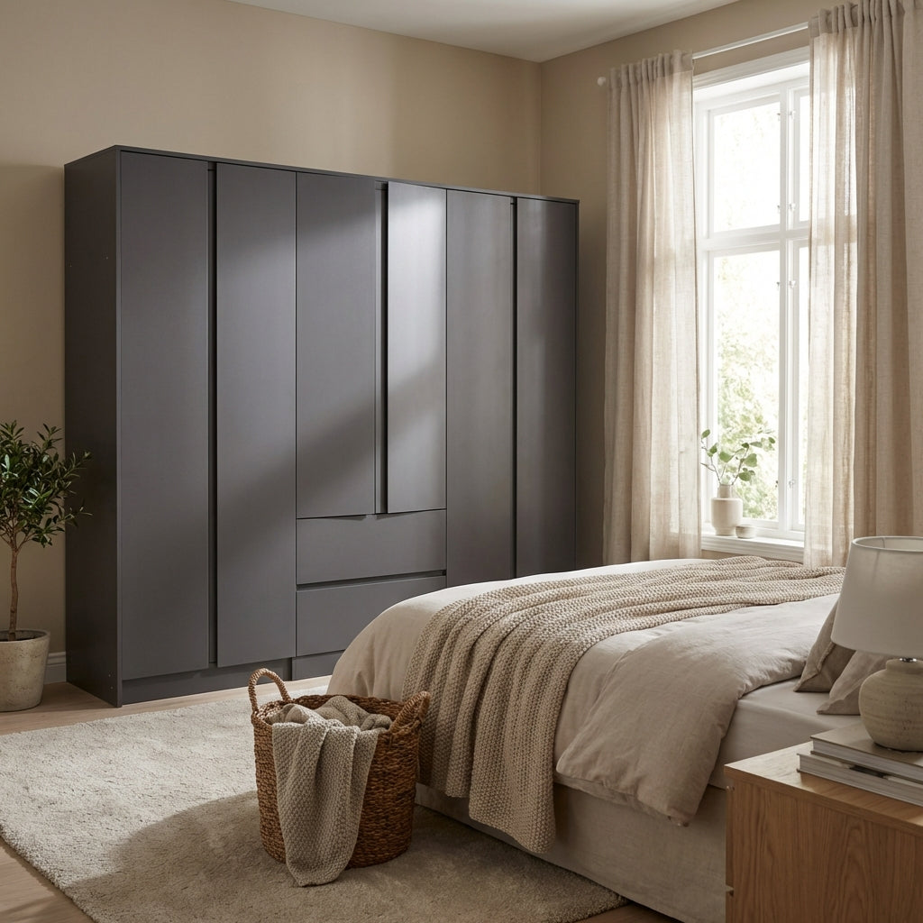 Malvern 6 Door 2 Drawer Wardrobe