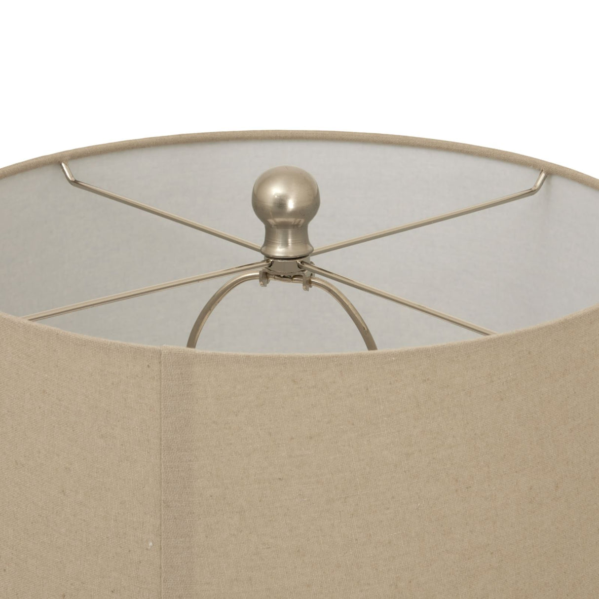 Twill Weave Ceramic Table Lamp with Linen Shade