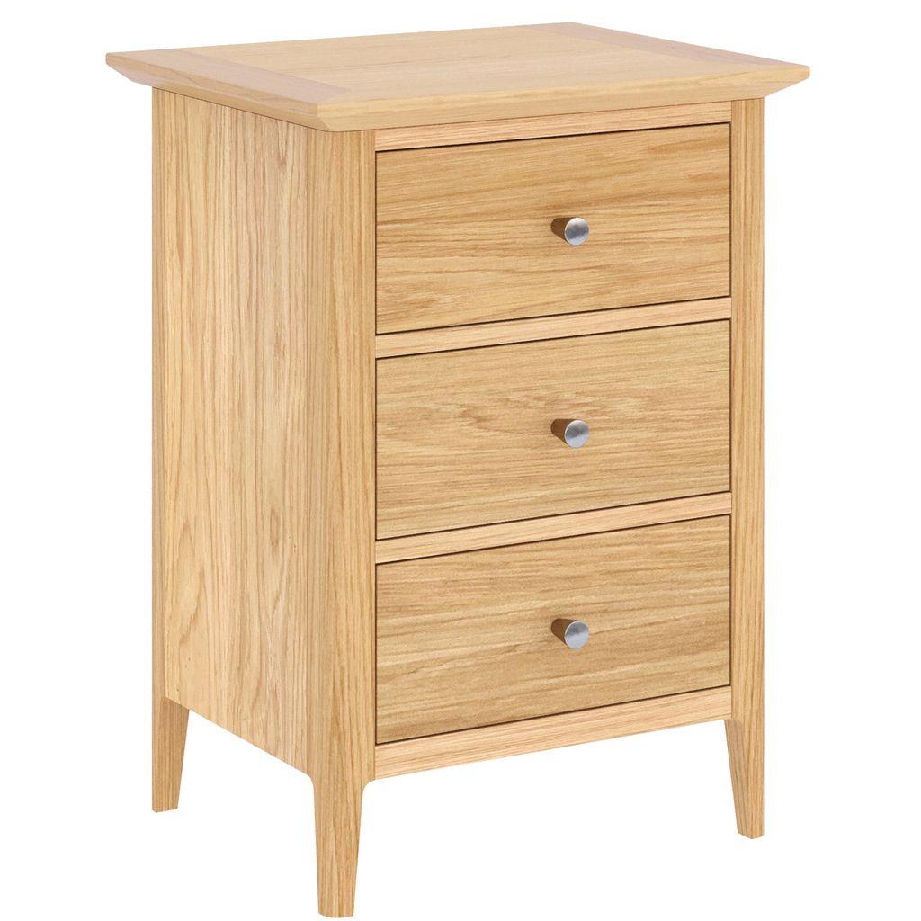 Saxon 3 Drawer Small Bedside Table