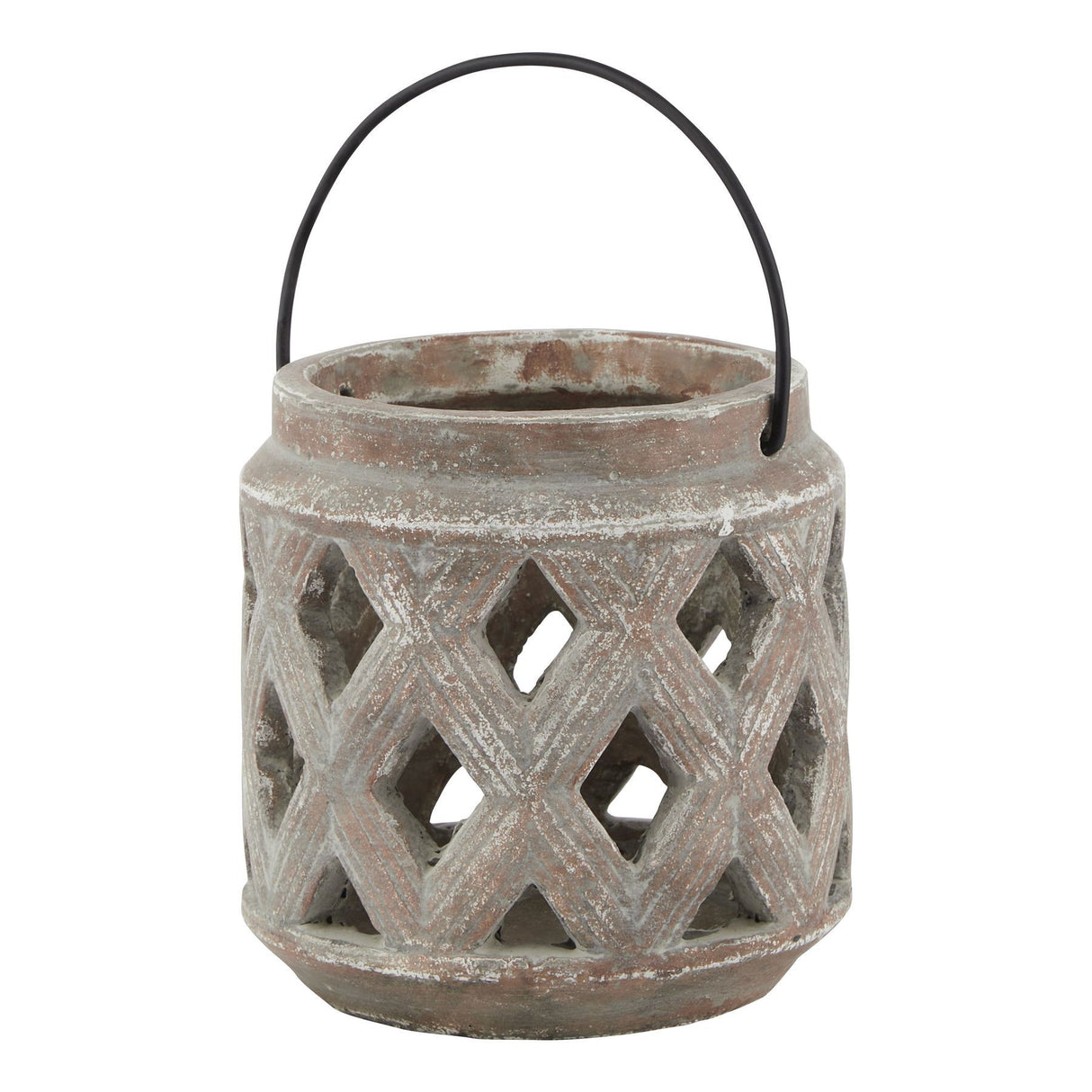 Siena Lattice Ceramic Lantern