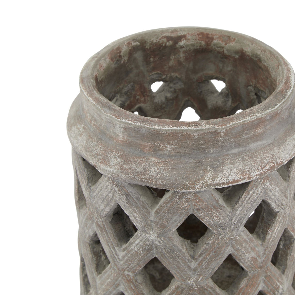 Siena Large Lattice Ceramic Lantern