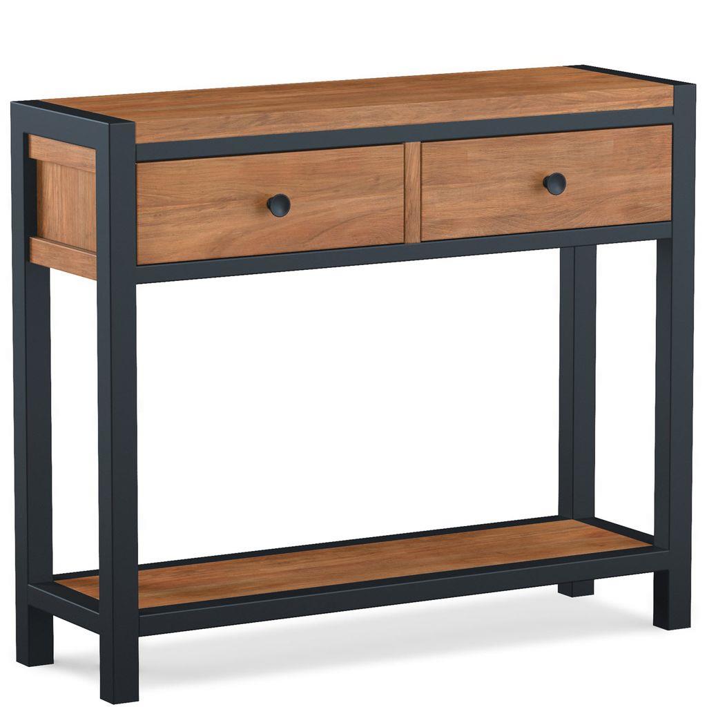 Kenai 2 Drawer Console Table with Open Shelf