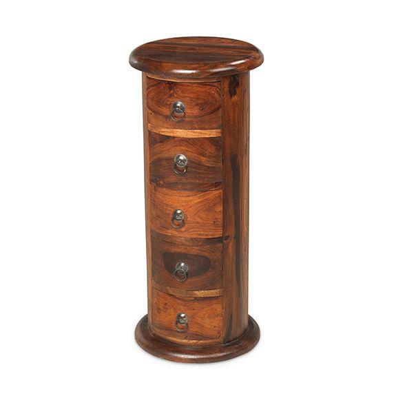 Denali 5 Drawer Slim Drum Chest of Drawers