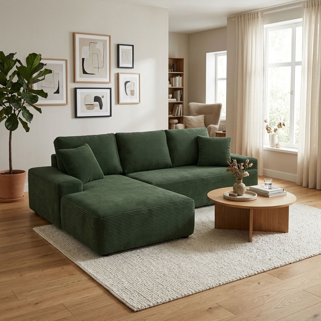 Cove Boneless Compressed Corner Chaise Sofa