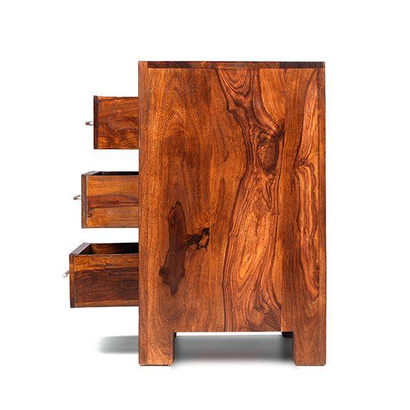Sequoia 3 Drawer Bedside Table