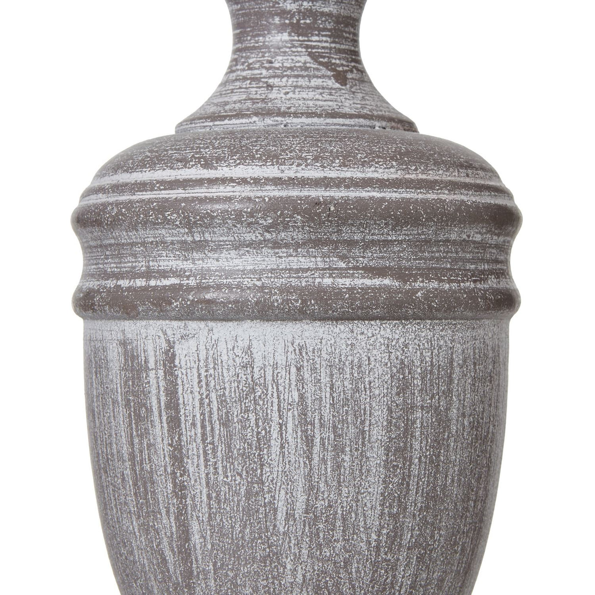 Nola Rustic Urn Table Lamp with Linen Shade