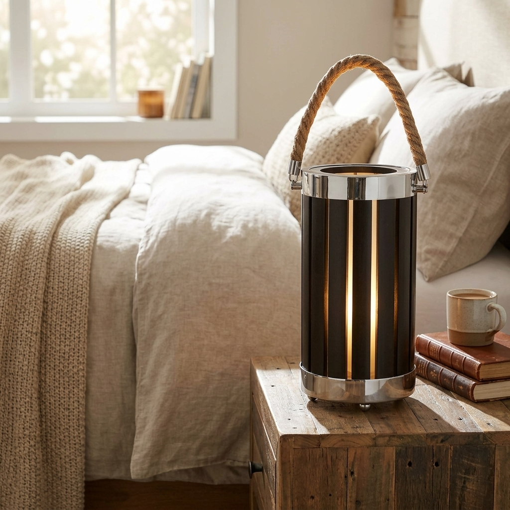 Amara Lantern Wooden Table Lamp