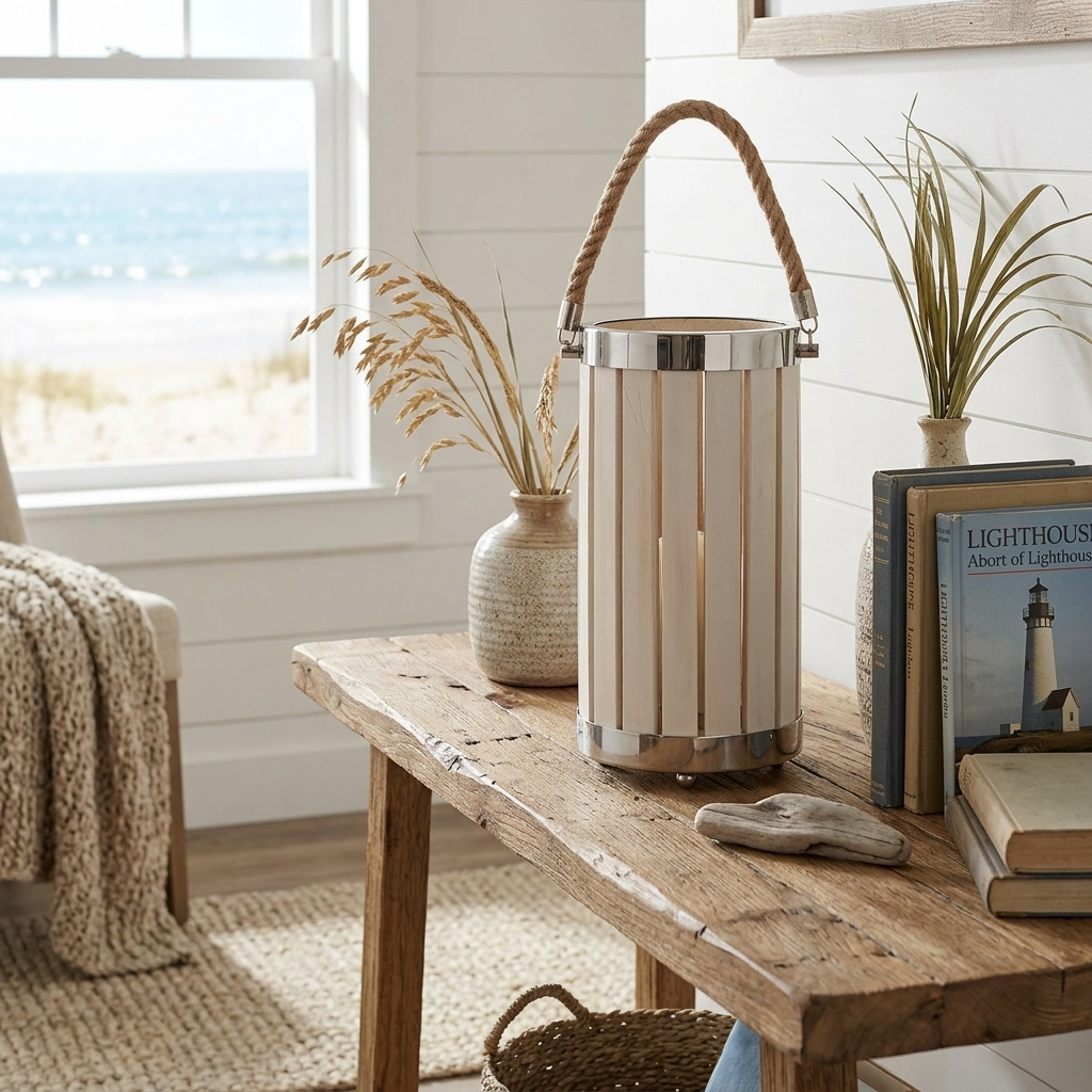 Amara Lantern Wooden Table Lamp