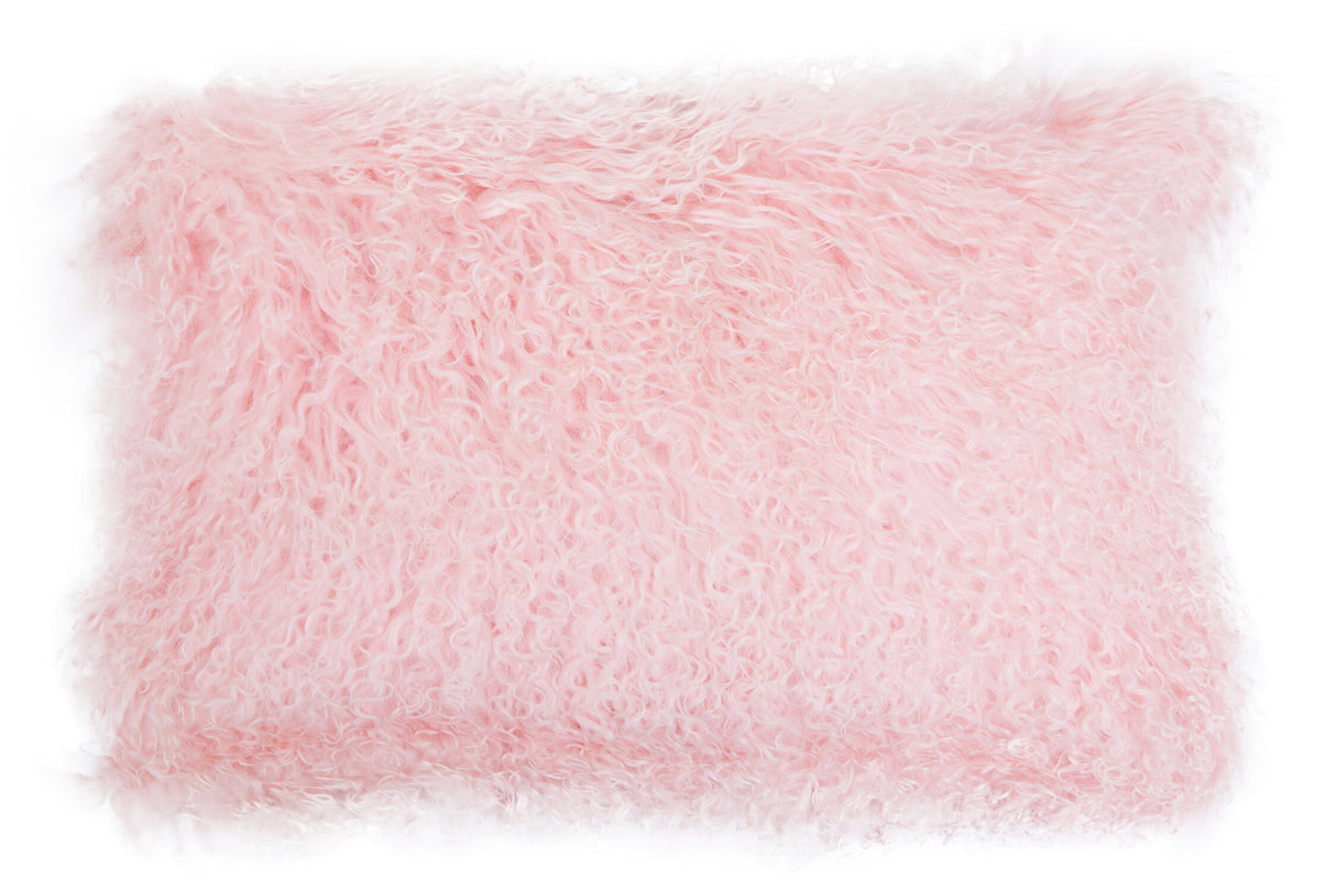 Aurevon Renley Real Mongolian Fur Rectangular Cushion