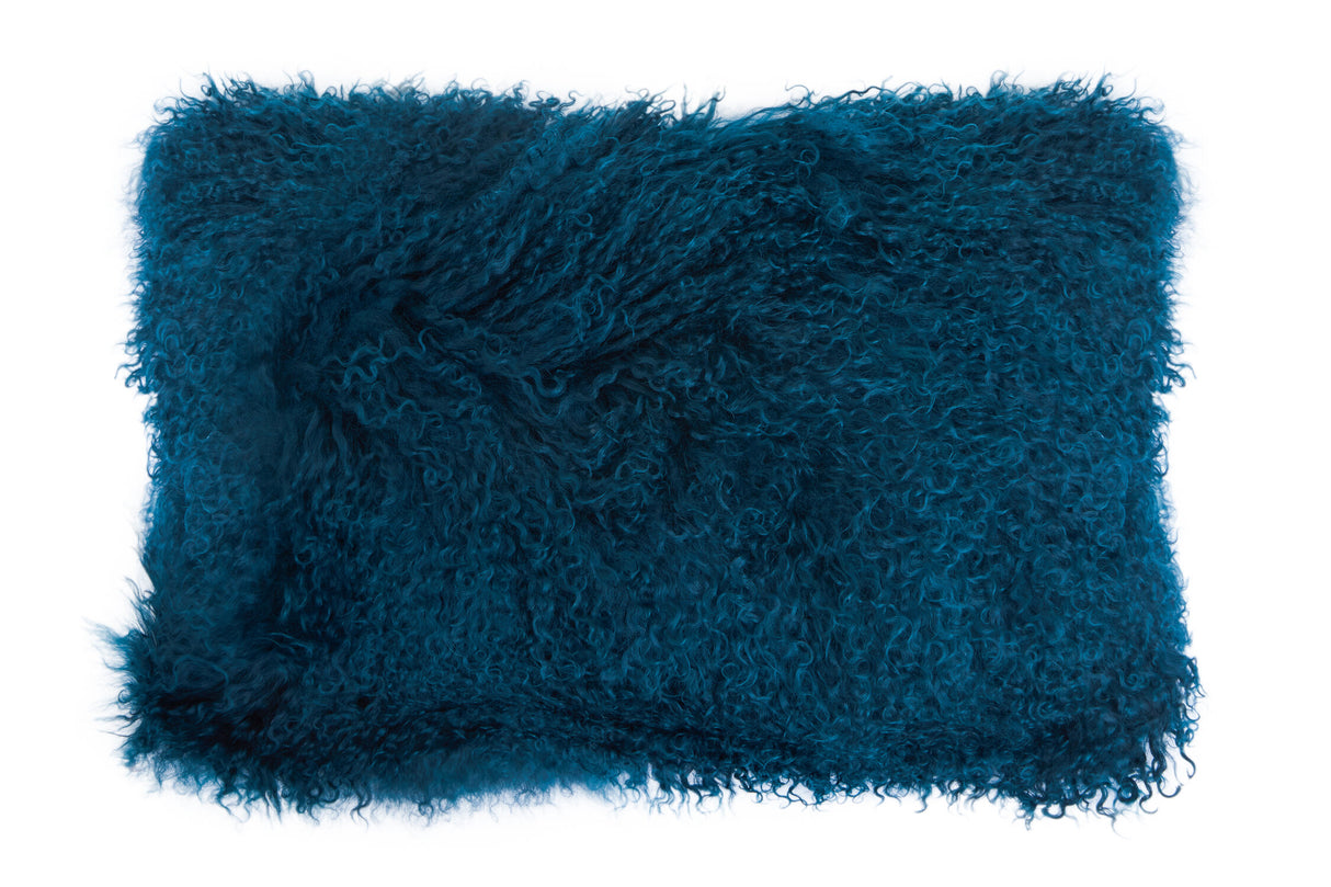 Aurevon Renley Real Mongolian Fur Rectangular Cushion