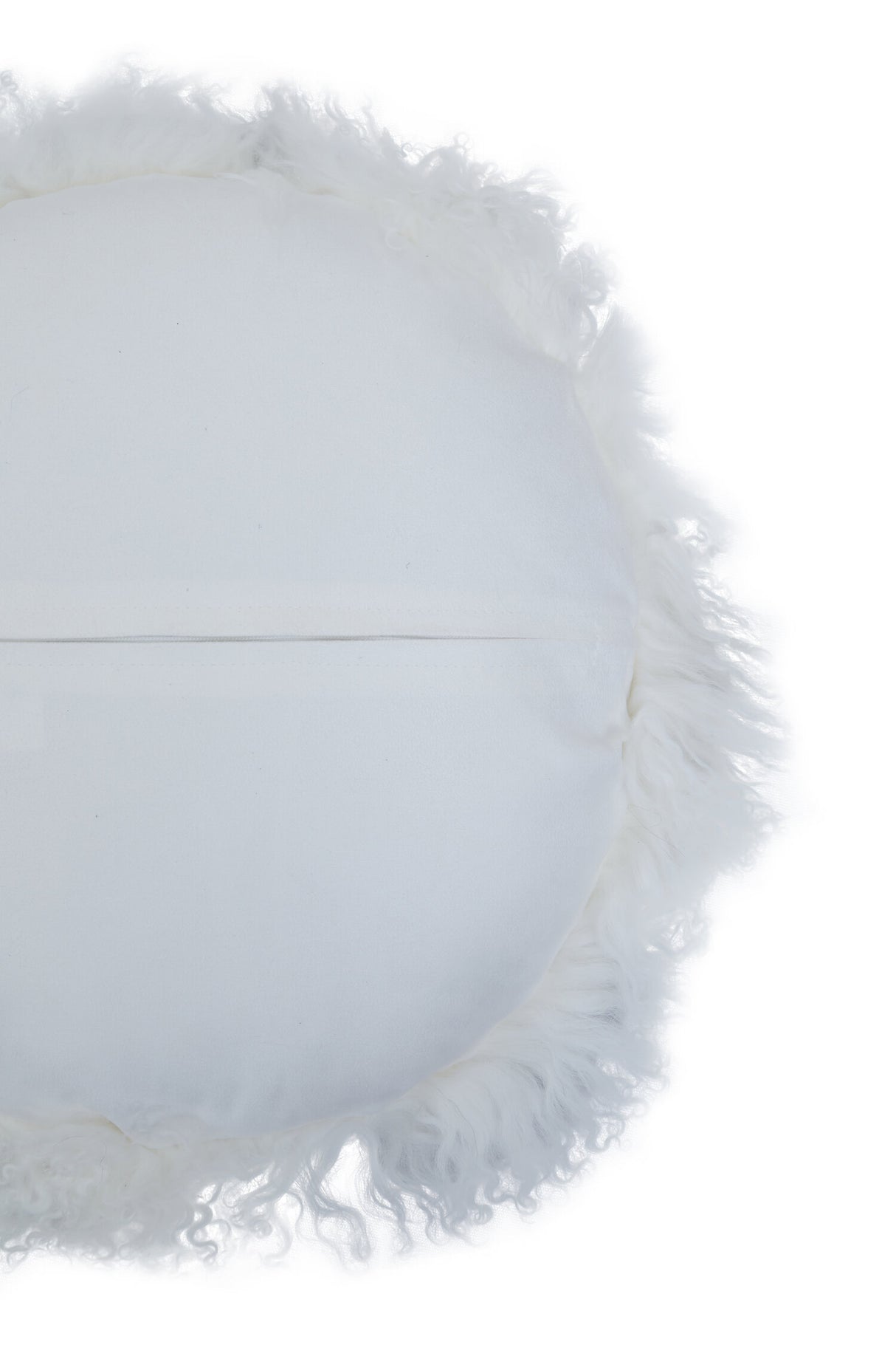 Aurevon Renley Real Mongolian Fur Round Cushion