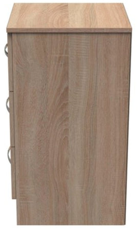 Avon 3 Drawer Bedside Table