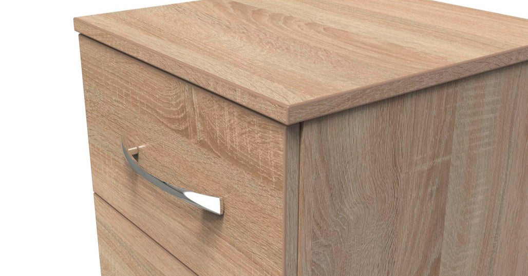 Avon 3 Drawer Bedside Table