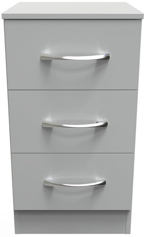 Avon 3 Drawer Bedside Table