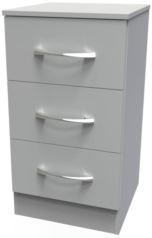 Avon 3 Drawer Bedside Table