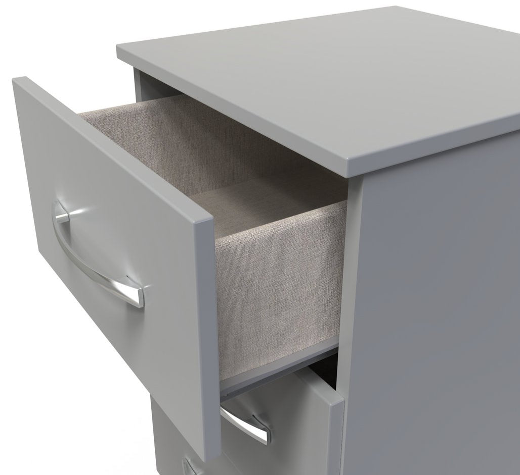 Avon 3 Drawer Bedside Table