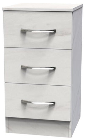 Avon 3 Drawer Bedside Table