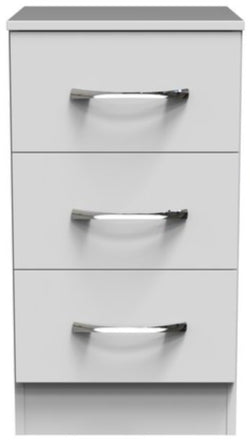 Avon 3 Drawer Bedside Table