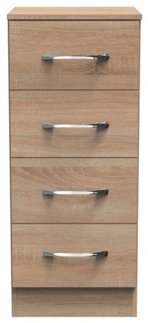 Avon 4 Drawer Bedside Table