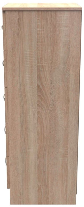 Avon 5 Drawer Tall Bedside Table