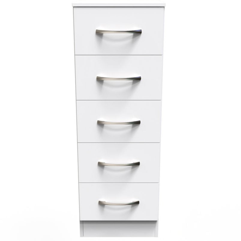 Avon 5 Drawer Tall Bedside Table