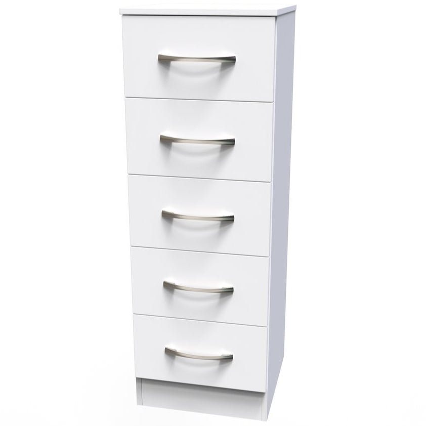 Avon 5 Drawer Tall Bedside Table