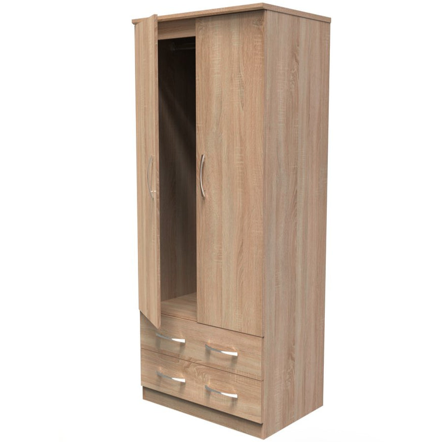 Avon 2 Drawer 2 Door Double Wardrobe