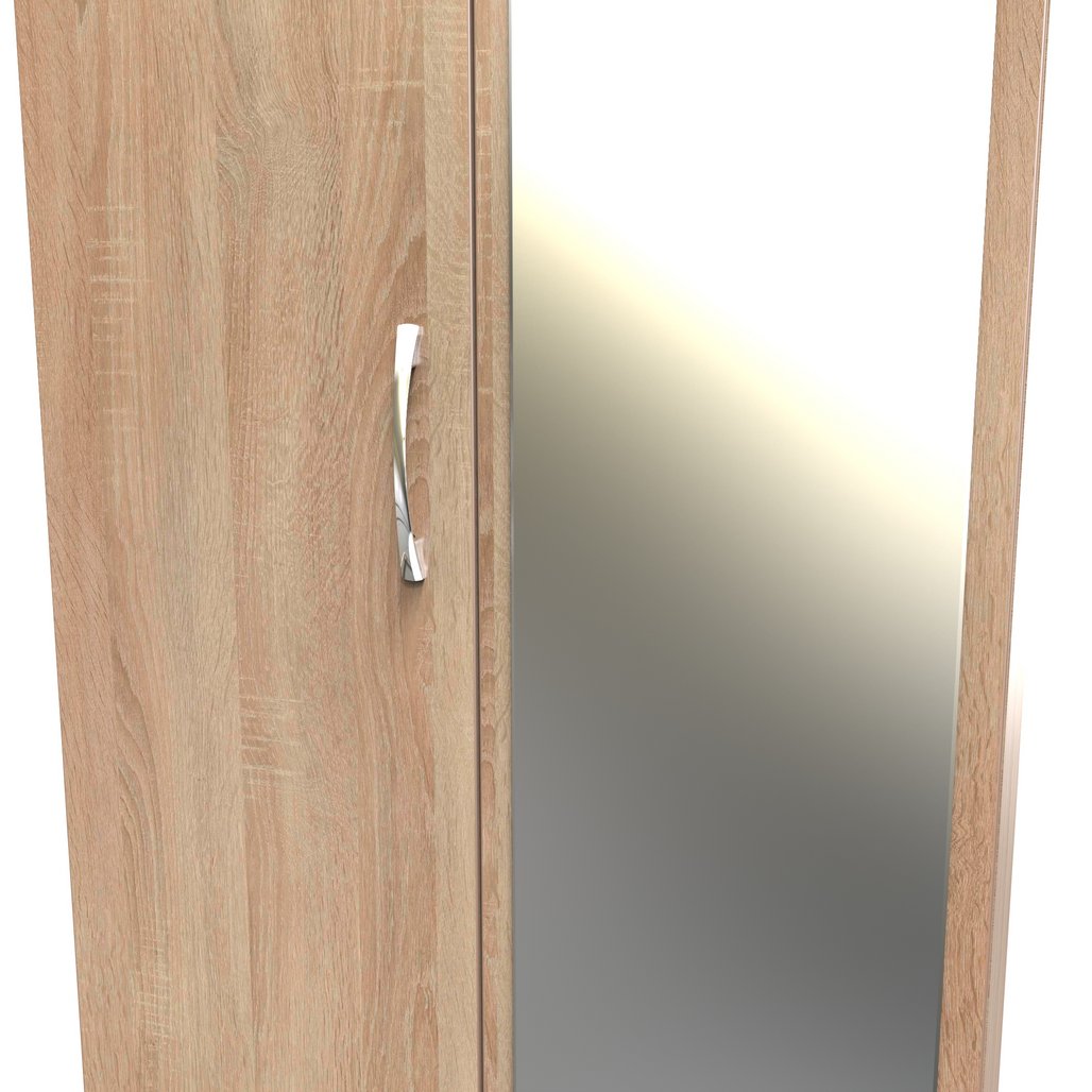 Avon Mirrored 2 Drawer 2 Door Double Wardrobe