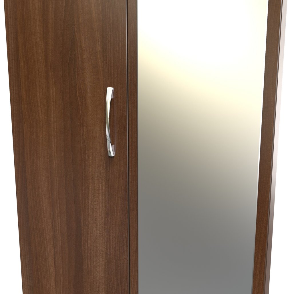 Avon Mirrored 2 Drawer 2 Door Double Wardrobe