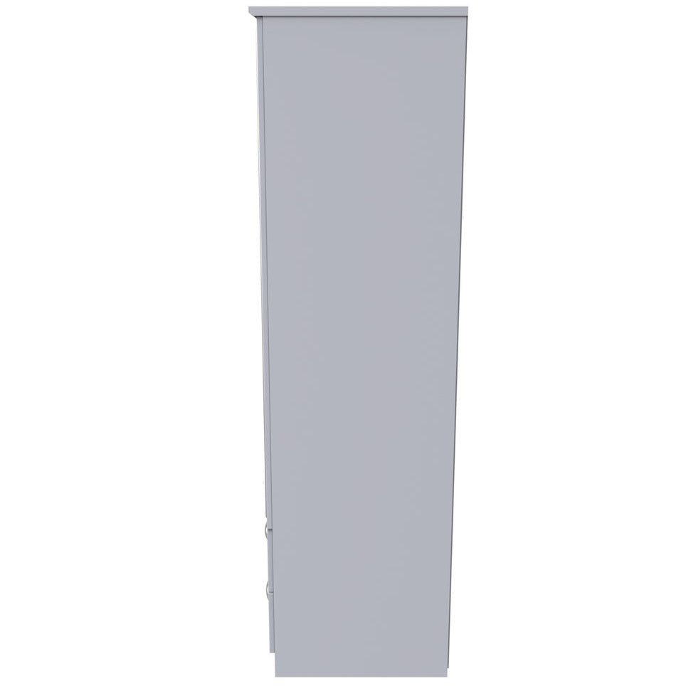 Avon Mirrored 2 Drawer 2 Door Double Wardrobe