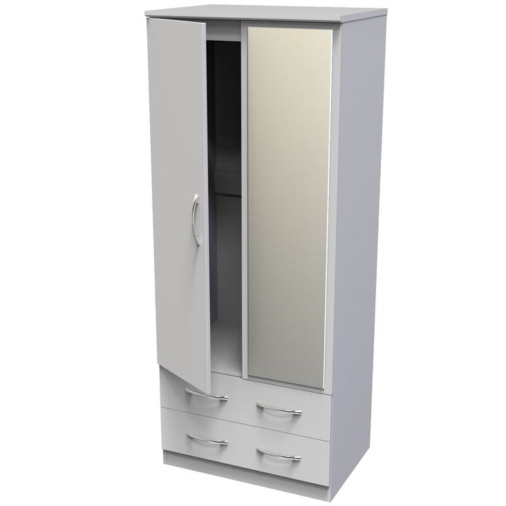 Avon Mirrored 2 Drawer 2 Door Double Wardrobe