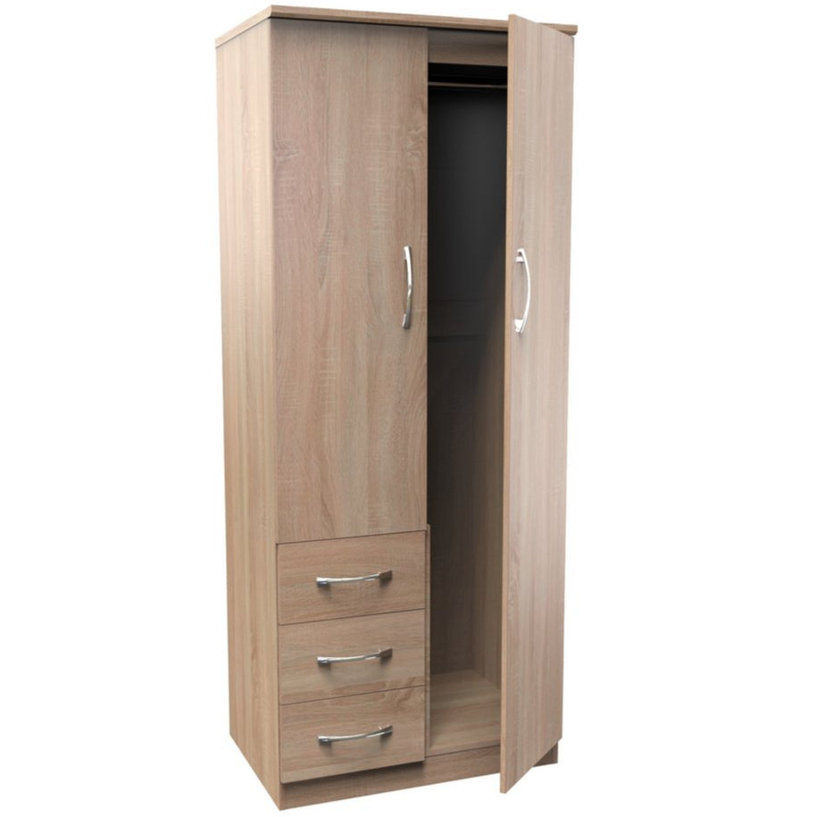 Avon 3 Drawer 2 Door Double Combination Wardrobe