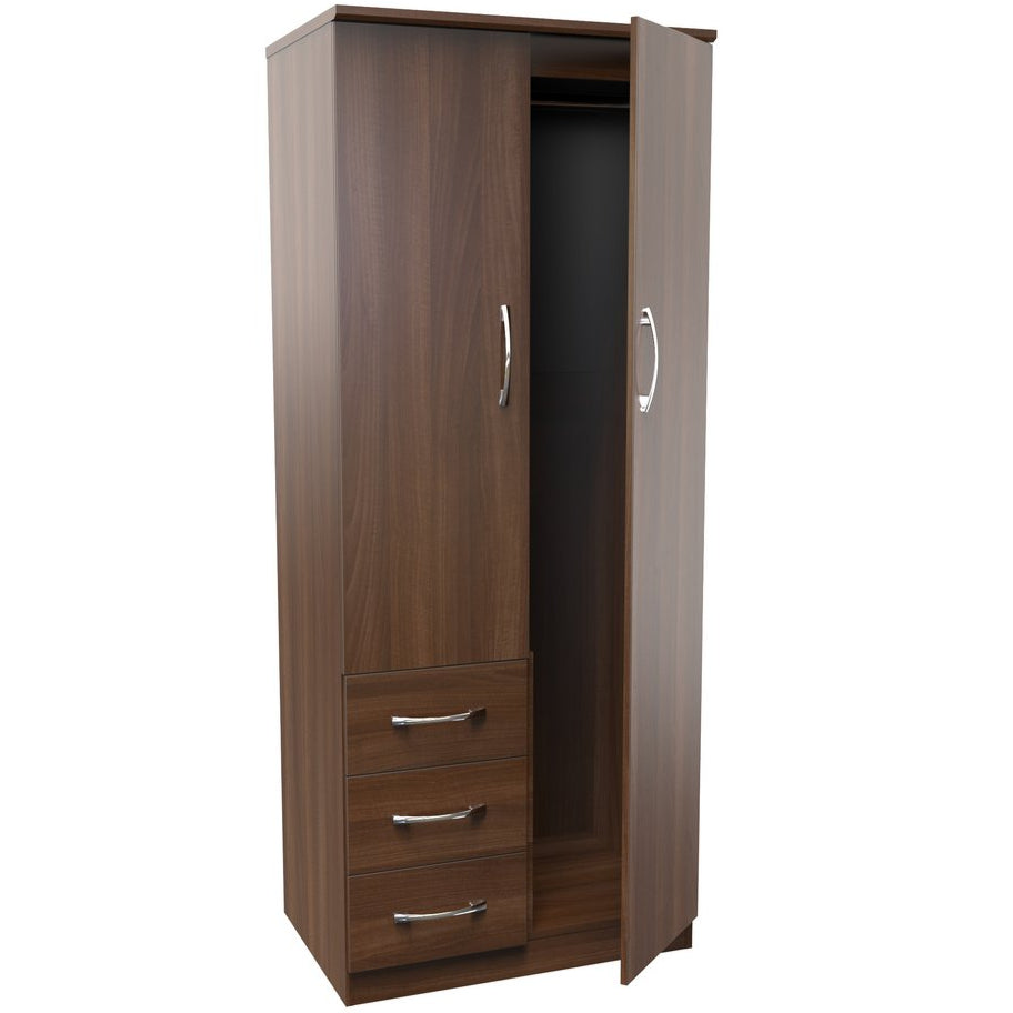 Avon 3 Drawer 2 Door Double Combination Wardrobe