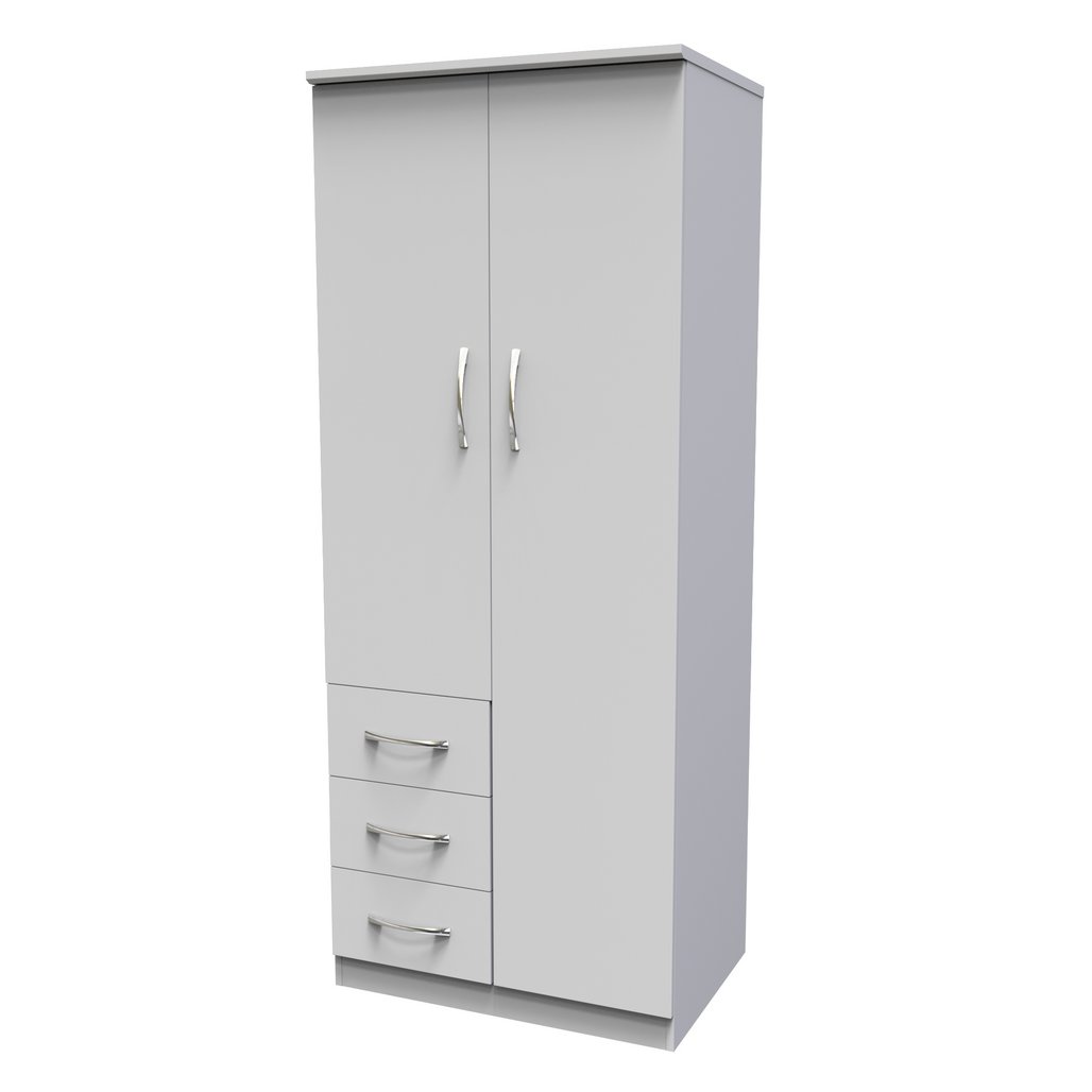 Avon 3 Drawer 2 Door Double Combination Wardrobe