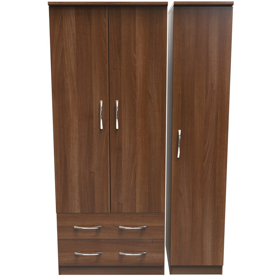 Avon 2 Drawer 3 Door Triple Wardrobe