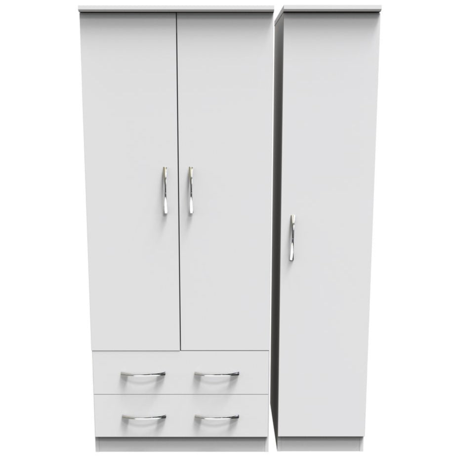 Avon 2 Drawer 3 Door Triple Wardrobe