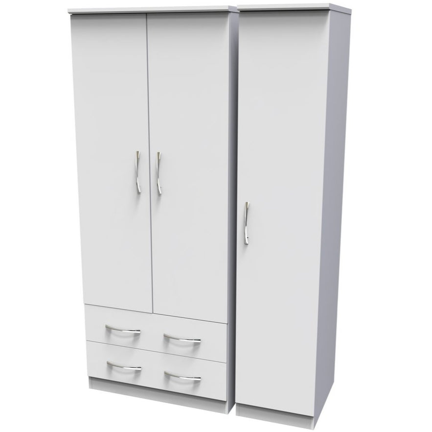 Avon 2 Drawer 3 Door Triple Wardrobe