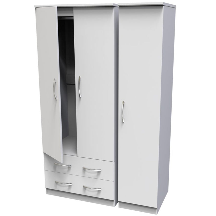 Avon 2 Drawer 3 Door Triple Wardrobe