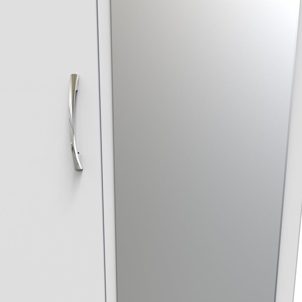 Avon Mirrored 2 Drawer 3 Door Triple Wardrobe
