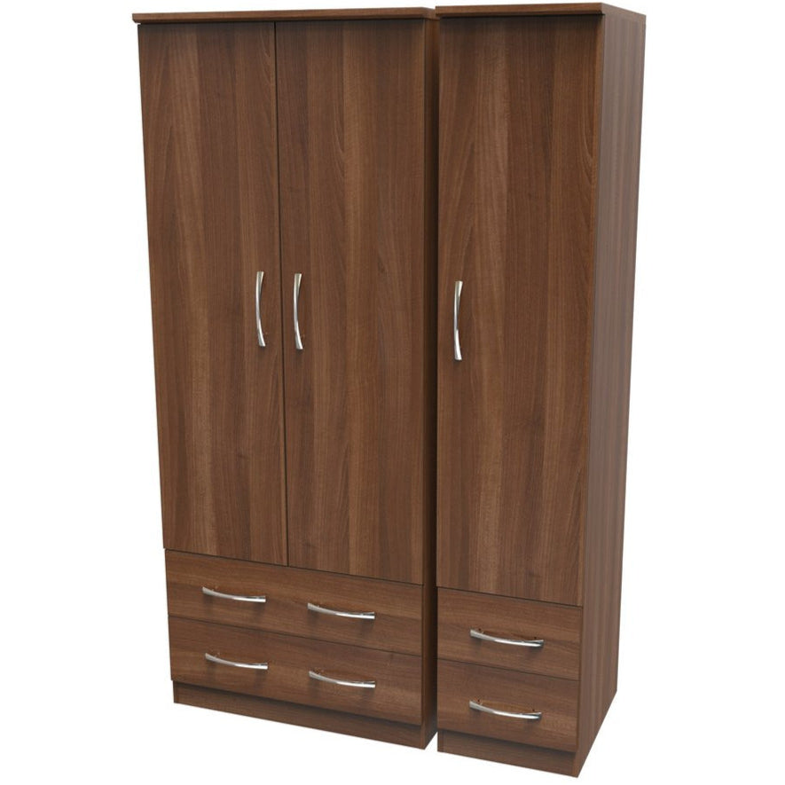 Avon 4 Drawer 3 Door Triple Wardrobe