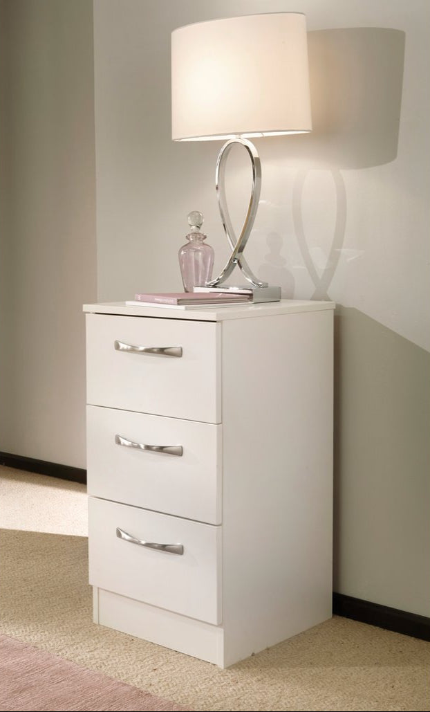 Avon 3 Drawer Bedside Table