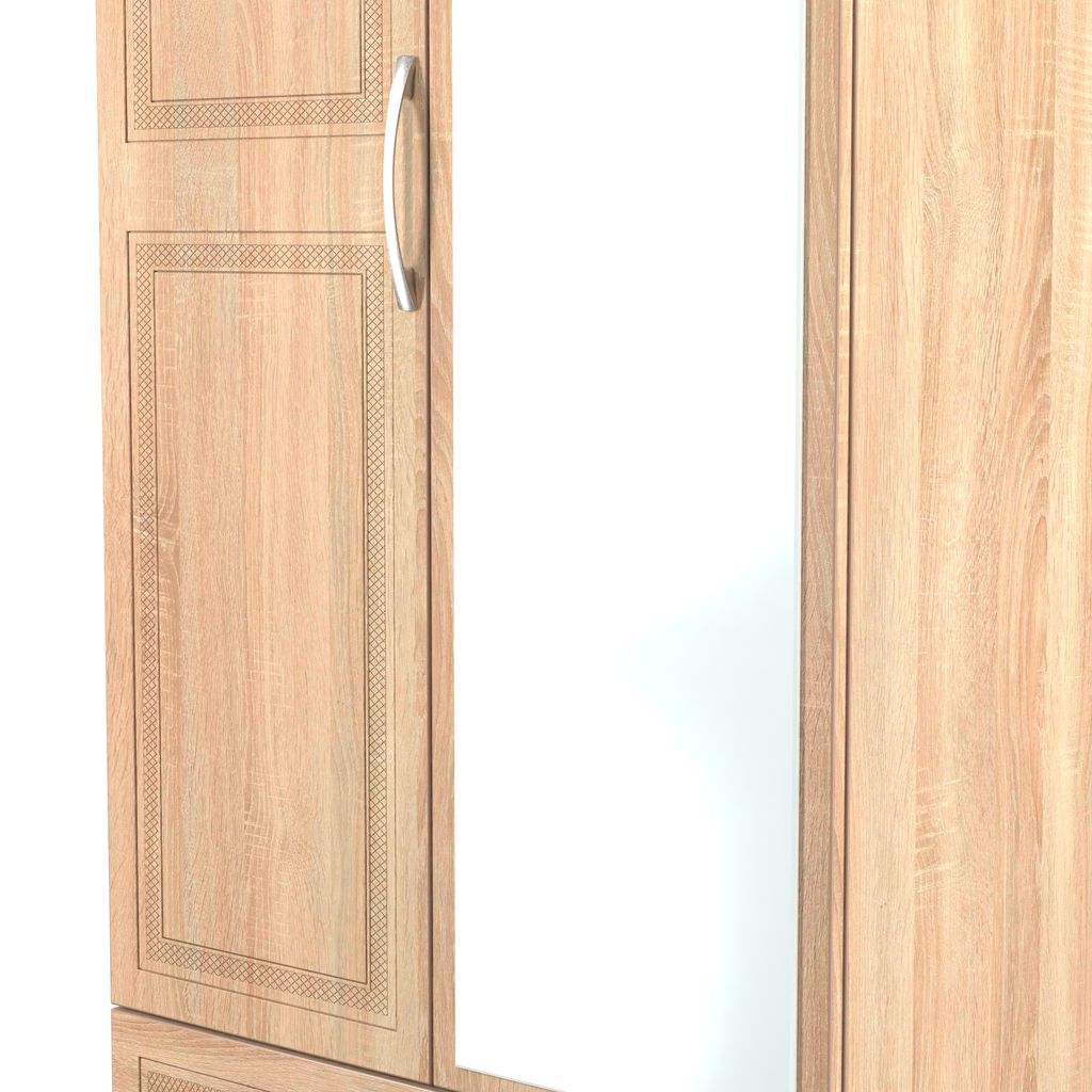 Dorset Mirrored 2 Door 2 Drawer Wardrobe