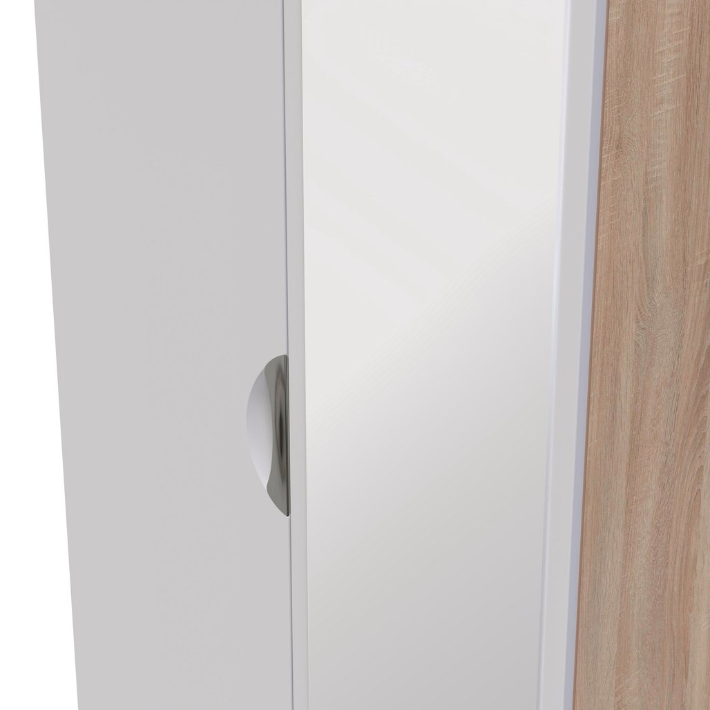 Camden Tall Mirrored 2 Drawer 2 Door Double Wardrobe