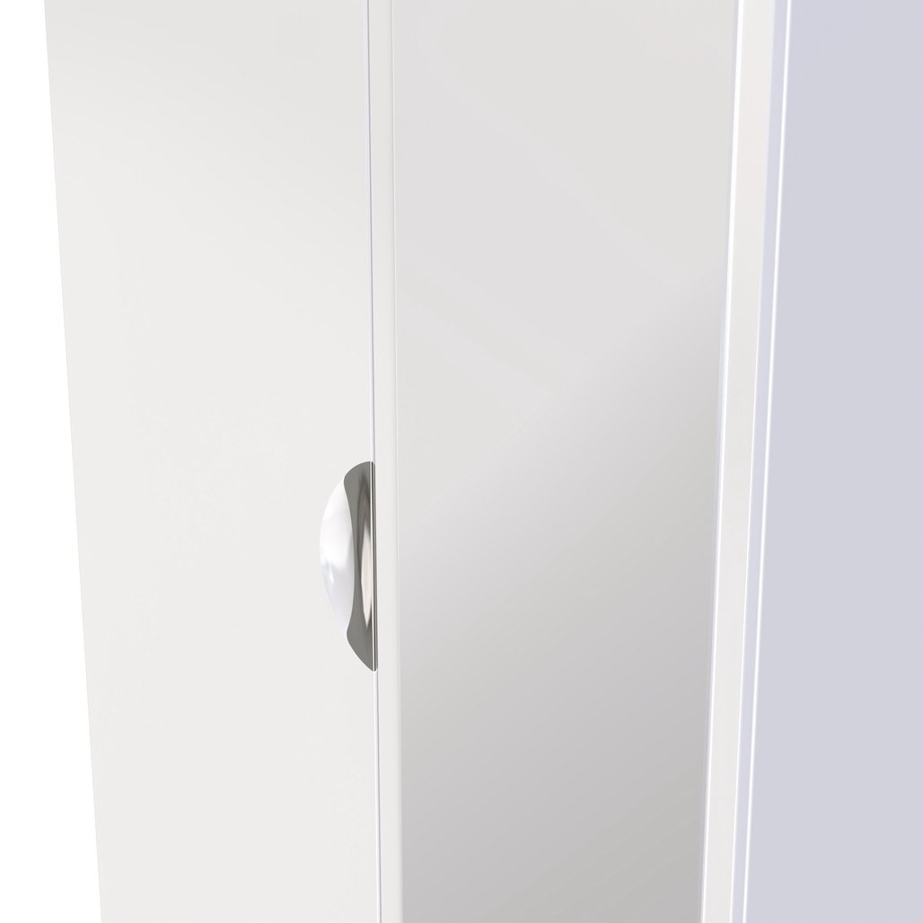 Camden Tall Mirrored 2 Drawer 2 Door Double Wardrobe